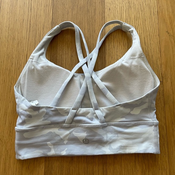 Lululemon Longline Energy Bra White Camo Sz 4 - Picture 10 of 10